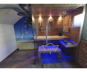 SAUNA KING Finn+Bio kombinierte Sauna Hawai für 1-2 Personen