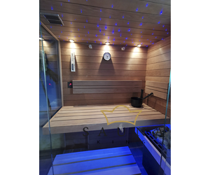 SAUNA KING Finn+Infra kombinierte Sauna Hawai für 1-2 Personen