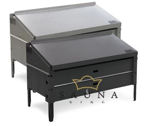 EOS Finnische Saunaofen Invisio XL, Unterbankofen, 9kW-12kW, Anthrazit, Stehofen