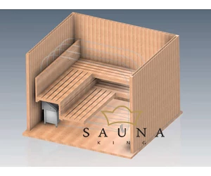 EOS Finnische Saunaofen Invisio XL, Unterbankofen, 9kW-12kW, Edelstahl, Stehofen
