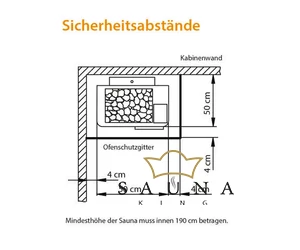 EOS Verdampferofen BiO Max, 9kW-15kW, Anthrazit, Stehofen