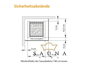 EOS Finnische Saunaofen Stone S25, 7,5 kW-9 kW, Anthrazit, Stehofen