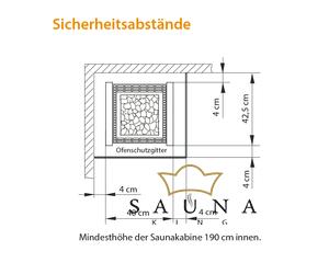 EOS Finnische Saunaofen Herkules S25, Schwarz 7,5 kW - 9 kW
