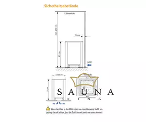 EOS Finnische Saunaofen Blackrock, 12kW-18kW, Anthrazit, Stehofen