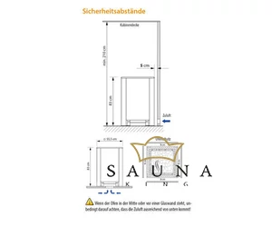 EOS Finnische Saunaofen Blackrock, 12kW-18kW, Anthrazit, Stehofen