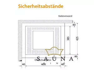 EOS Finnische Saunaofen Cubo, 7,5kW-12kW, Anthrazit, Stehofen