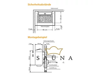 EOS Finnische Saunaofen Euro,7,5kW-12kW, Edelstahl, Stehofen