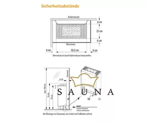 EOS Finnische Saunaofen Gracil, 4,5kW-9kW, Anthrazit, Stehofen