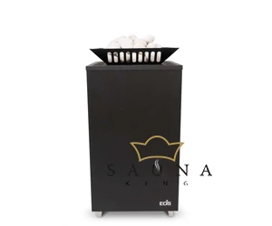 EOS Finnische Saunaofen Cubo Avantgarde, 9,0 kW-12 kW, Schwarz, Stehofen