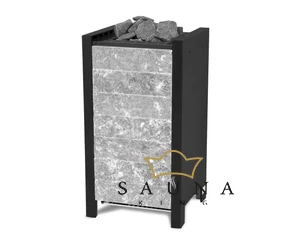 EOS Finnische Saunaofen Stone S25, 7,5 kW-9 kW, Anthrazit, Stehofen