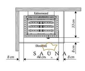 EOS Saunaofen Moment Control mit integrierter Steuerung schwarz 6-9 kw   