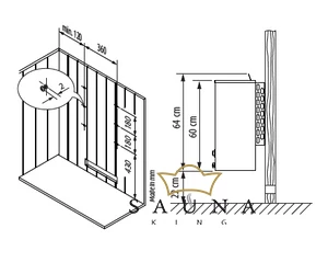 EOS Saunaofen Moment Control mit integrierter Steuerung schwarz 6-9 kw   