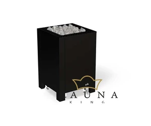 EOS Finnische Saunaofen Blackrock, 12kW-18kW, Schwarz, Stehofen