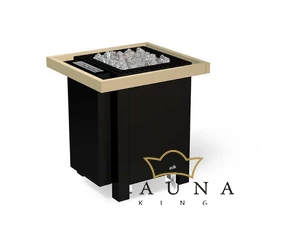 EOS Finnische Saunaofen Blackrock, 12kW-18kW, Schwarz, Stehofen