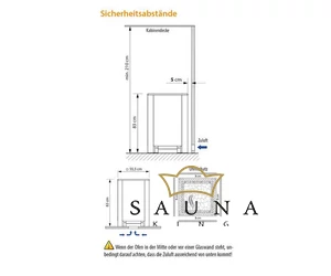 EOS Finnische Saunaofen Blackrock, 12kW-18kW, Schwarz, Stehofen