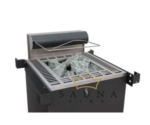 EOS Finnische Saunaofen Cubo+, 7,5 kW-12kW, Schwarz, Stehofen