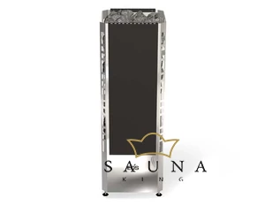 EOS Finnische Saunaofen Edge, 6kW-9kW, Edelstahl, Stehofen