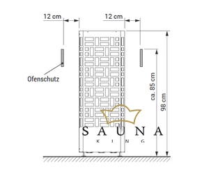EOS Finnische Saunaofen Edge, 6kW-9kW, Edelstahl, Stehofen