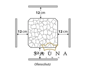 EOS Finnische Saunaofen Edge, 6kW-9kW, Edelstahl, Stehofen