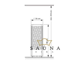 EOS Finnische Saunaofen Edge, 6kW-9kW, Edelstahl, Stehofen
