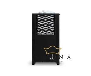 EOS Finnische Saunaofen Finnrock, 7,5kW-12kW, Schwarz, Stehofen