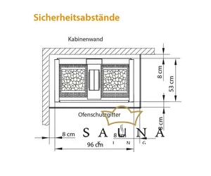 EOS Finnische Saunaofen Herkules XL S120 HD, 18kW-30kW, Anthrazit, Stehofen