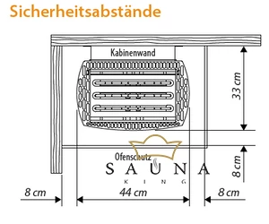 EOS Finnische Saunaofen Moment W, 6kW-9kW, Schwarz, Wandmontage