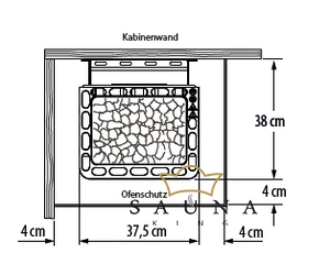 EOS Saunaofen Thermat Anthrazit Perleffekt 4,5-9 kw  (Wandmodell)