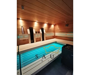 EOS Finnische Saunaofen Euro Max, 9kW-15kW, Anthrazit, Stehofen