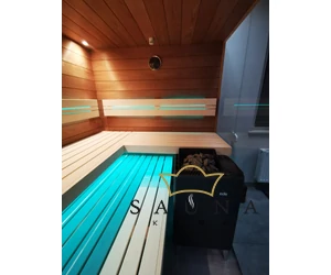 EOS Finnische Saunaofen Euro Max, 9kW-15kW, Anthrazit, Stehofen