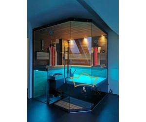 EOS Finnische Saunaofen Filius W mit integrierter Steuerung 4,5kW-7,5kW, Anthrazit, Wandmontage