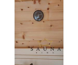 Sauna Thermo- und Hygrometer, schwarz, 135 mm 