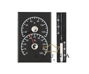 Sauna-Sanduhr, Thermo- und Hygrometer SET aus wärmebehandeltem Holz 