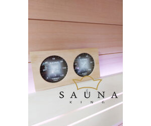 Sauna Thermo- & Hygrometer schwarz