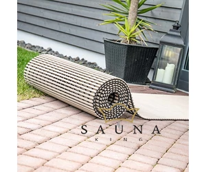PVC-freie Sauna Bodenmatte aus TPE, 100 cm breit, champagne, je lfm.