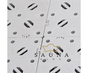 Kunststoff-Sauna Bodenrost Stabil 50 x 50 cm, lichtgrau