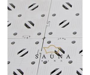 Kunststoff-Sauna Bodenrost Stabil 50 x 50 cm, basaltgrau