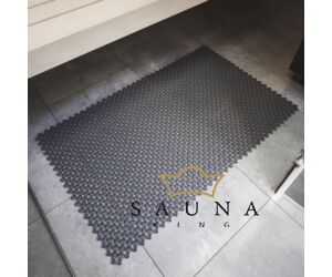 PVC Kunststoff Sauna Bodenrost Basic 20 x 20 cm, dunkel-grau