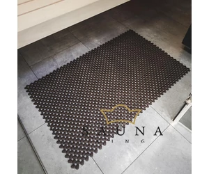 PVC Kunststoff Sauna Bodenrost Basic 20 x 20 cm, dunkel-braun