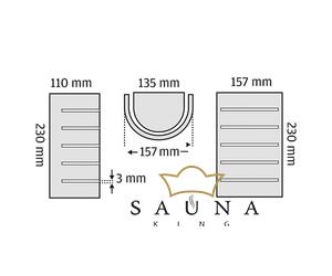 Sauna Eck- & Wandleuchte Holzschirm Raita mit Innenleuchte