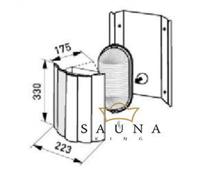 Sauna Eckleuchte Holzschirm Porvoo mit Innenleuchte