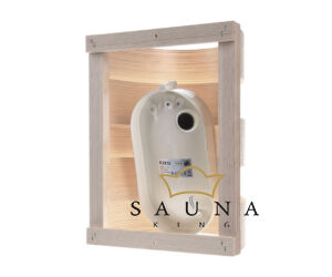 Sauna Wandleuchte Holzschirm EOS mit Innenleuchte