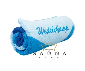 Wedeltuch vom Deutschen Saunabund, blau/türkis