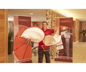 SAUNAGUT® Sauna Wedeltuch TORREOO, Wedeltuch für den Saunameister