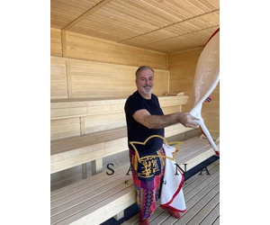 SAUNAGUT® Sauna Wedeltuch TORREOO, Wedeltuch für den Saunameister