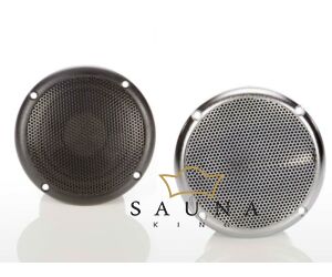 Sauna und Dampfbad lautsprecher schwarz, geeignet bis 120°C