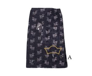 Pikkupuoti Herren Sauna-Kilt aus Baumwolle, 100 cm lang, grau