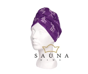 Pikkupuoti Haarturban aus 100% Baumwolle, violett