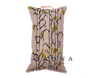 PIKKUPUOTI Strandset (Strandtuch, Sitztuch, Kissen), beige, alles mit Blätter Motiv