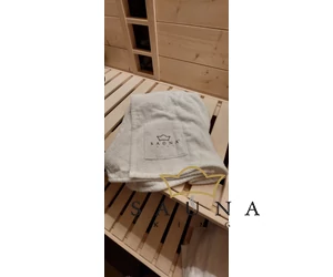 Eliga Sauna-Kilt weiß mit Außentasche für Herren, ca 50cm